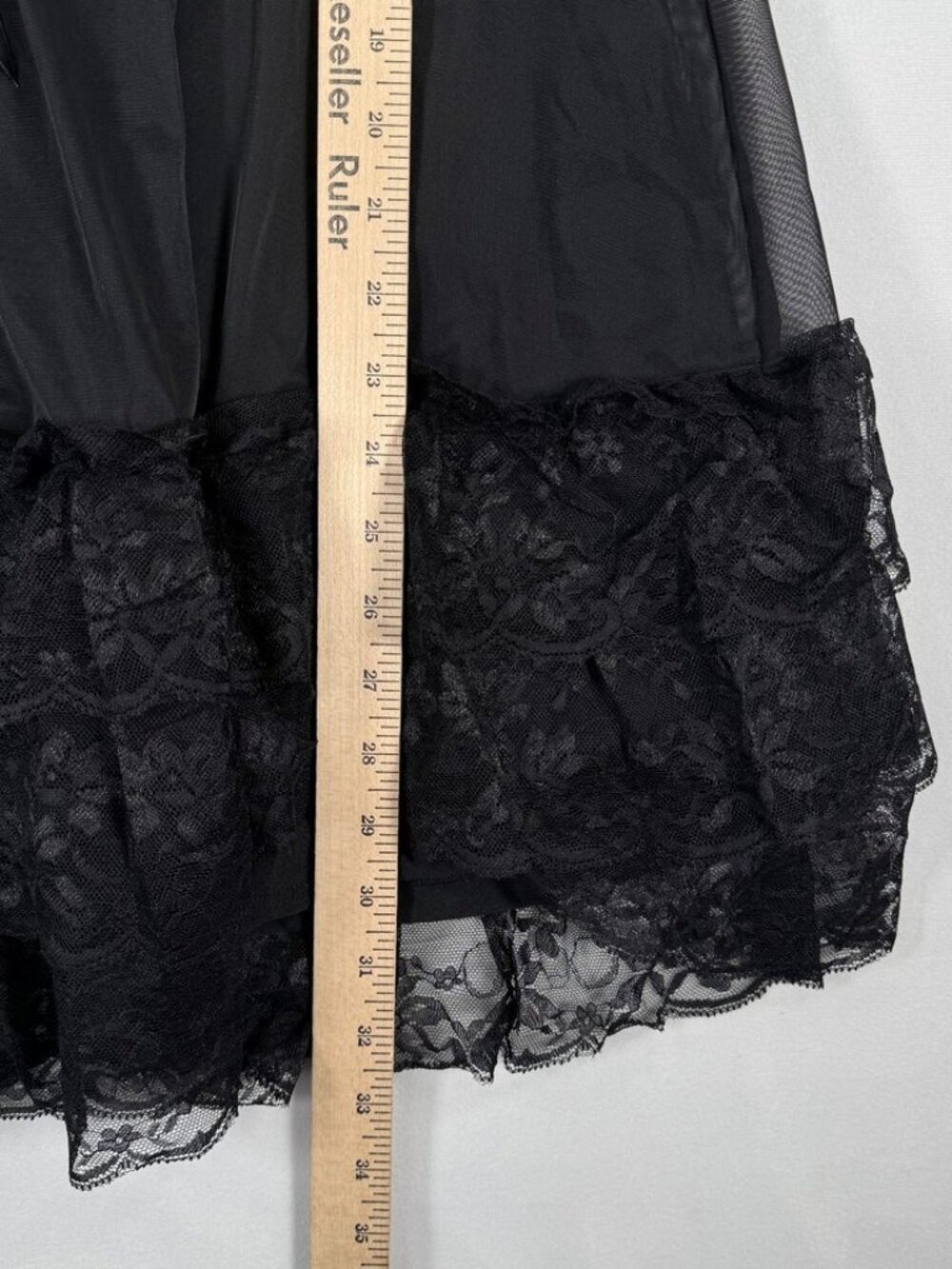 NWT Dolls Kill Widow Mini Dress Black Lined Lace Trim Corset Goth Witchy Large - Picture 10 of 14